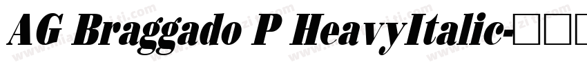 AG Braggado P HeavyItalic字体转换